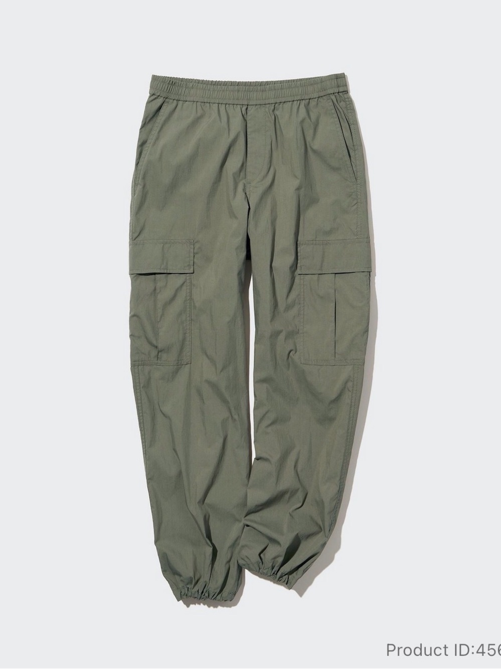 Uniqlo Olive Cargo Jogger Pants - Elastic Waist & Cuffs